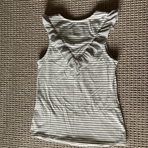 Maeve Anthropologie cotton white striped tank XS - Picture 3 of 4